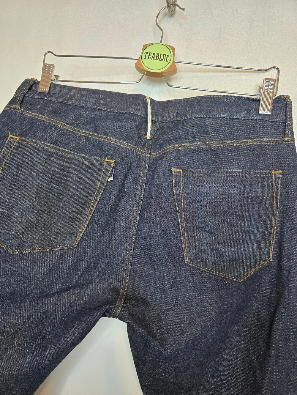 3x1 NYC Selvedge Denim Jeans Made in USA Dark Wash Cuffed Straight Leg Size 33